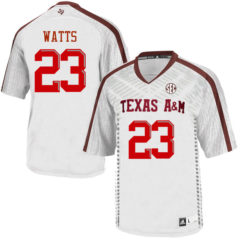 Men #23 Armani Watts Texas A&M Aggies College Football Jerseys-White